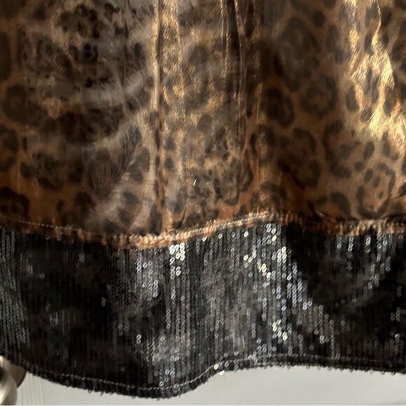 Vintage Simon Chang Mixed Media Patchwork Y2K Sequin Mini Dress Size 6 - Picture 11 of 16